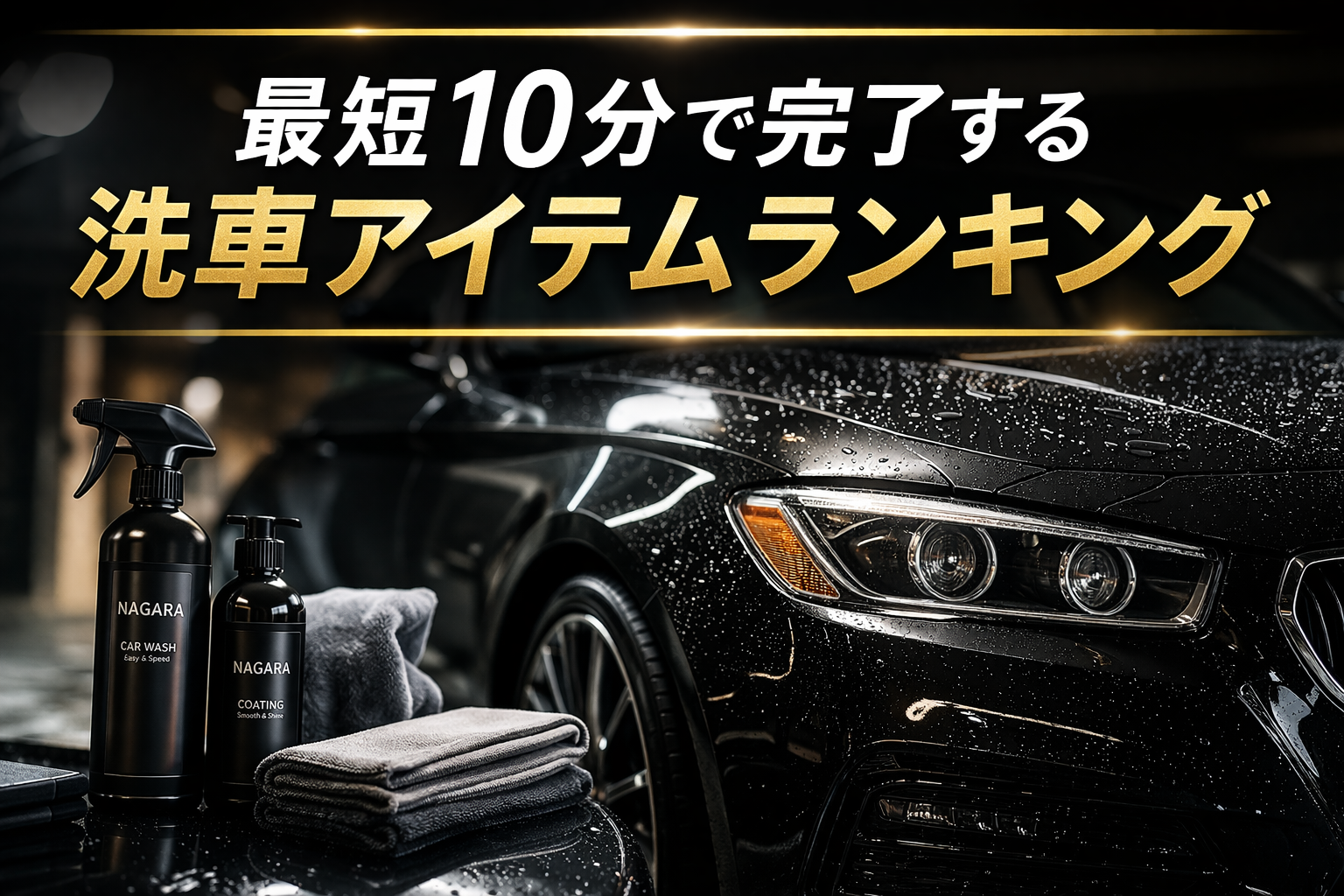 車をキレイにしたいけど時間がない人へ　　　　　　　　　　　　　最短10分の洗車アイテムランキング